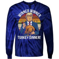 Winner Winner Turkey Dinner Humor Funny Trump Thanksgiving Tie-Dye Long Sleeve Shirt