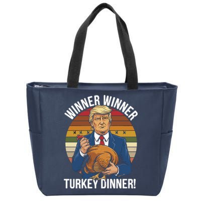 Winner Winner Turkey Dinner Humor Funny Trump Thanksgiving Zip Tote Bag