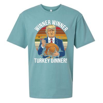 Winner Winner Turkey Dinner Humor Funny Trump Thanksgiving Sueded Cloud Jersey T-Shirt