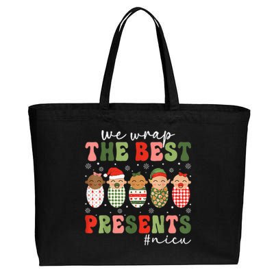 We Wrap The Best Presents Nicu Nurse Christmas Nurse Cotton Canvas Jumbo Tote