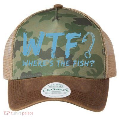 WTF Wheres The Fish Gift Funny Fishing Quote Fishing Legacy Tie Dye Trucker Hat