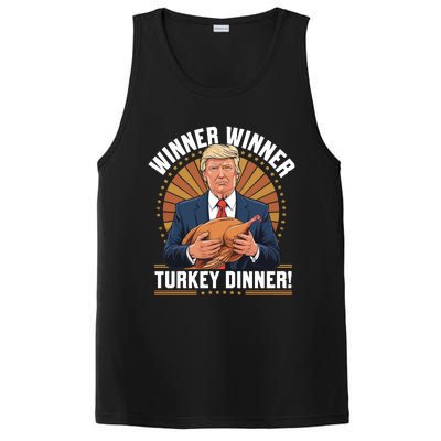 Winner Winner Turkey Dinner Humor Funny Trump Thanksgiving PosiCharge Competitor Tank