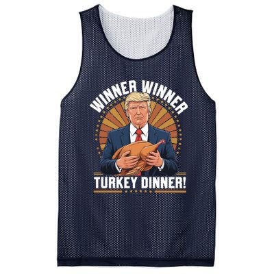 Winner Winner Turkey Dinner Humor Funny Trump Thanksgiving Mesh Reversible Basketball Jersey Tank