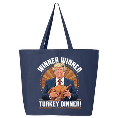 Winner Winner Turkey Dinner Humor Funny Trump Thanksgiving 25L Jumbo Tote