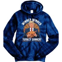 Winner Winner Turkey Dinner Humor Funny Trump Thanksgiving Tie Dye Hoodie