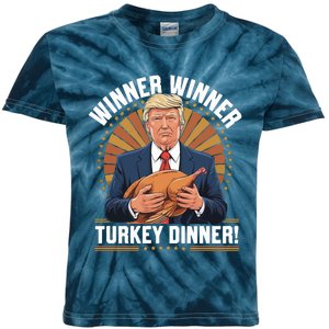 Winner Winner Turkey Dinner Humor Funny Trump Thanksgiving Kids Tie-Dye T-Shirt