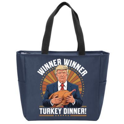 Winner Winner Turkey Dinner Humor Funny Trump Thanksgiving Zip Tote Bag