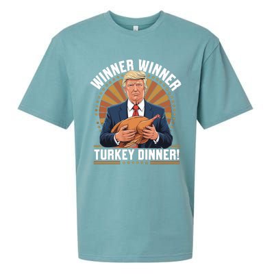 Winner Winner Turkey Dinner Humor Funny Trump Thanksgiving Sueded Cloud Jersey T-Shirt