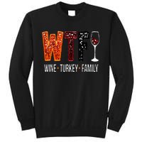 Wtf Wine Turkey Family Funny Thanksgiving Sweatshirt