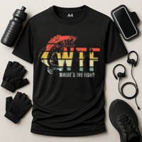 WTF Wheres The Fishs Funny Fishing Cooling Performance Crew T-Shirt