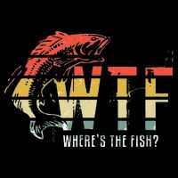 WTF Wheres The Fishs Funny Fishing Cooling Performance Crew T-Shirt