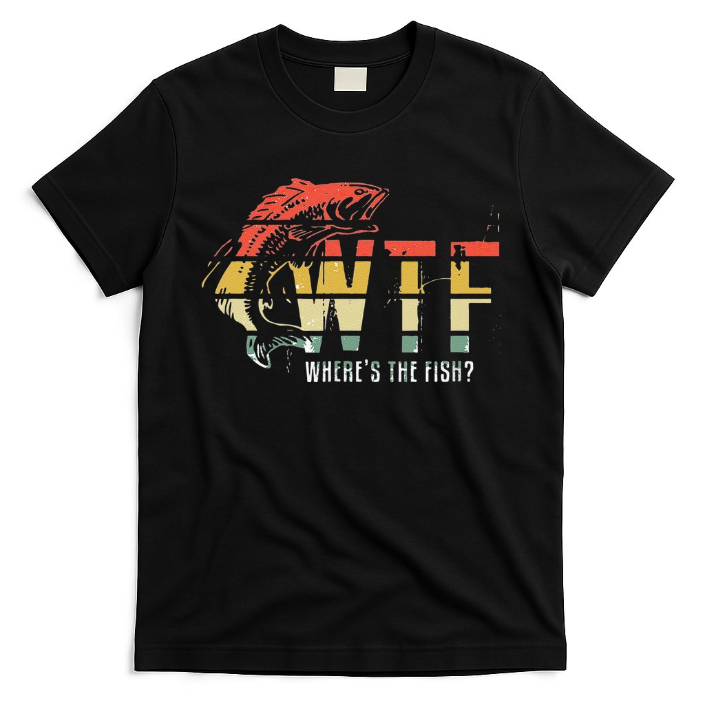 WTF Wheres The Fishs Funny Fishing T-Shirt