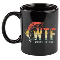 WTF Wheres The Fishs Funny Fishing 11oz C Handle Ceramic Mug