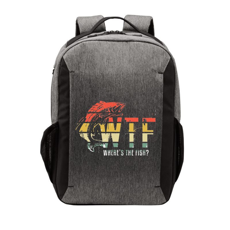 WTF Wheres The Fishs Funny Fishing Vector Backpack