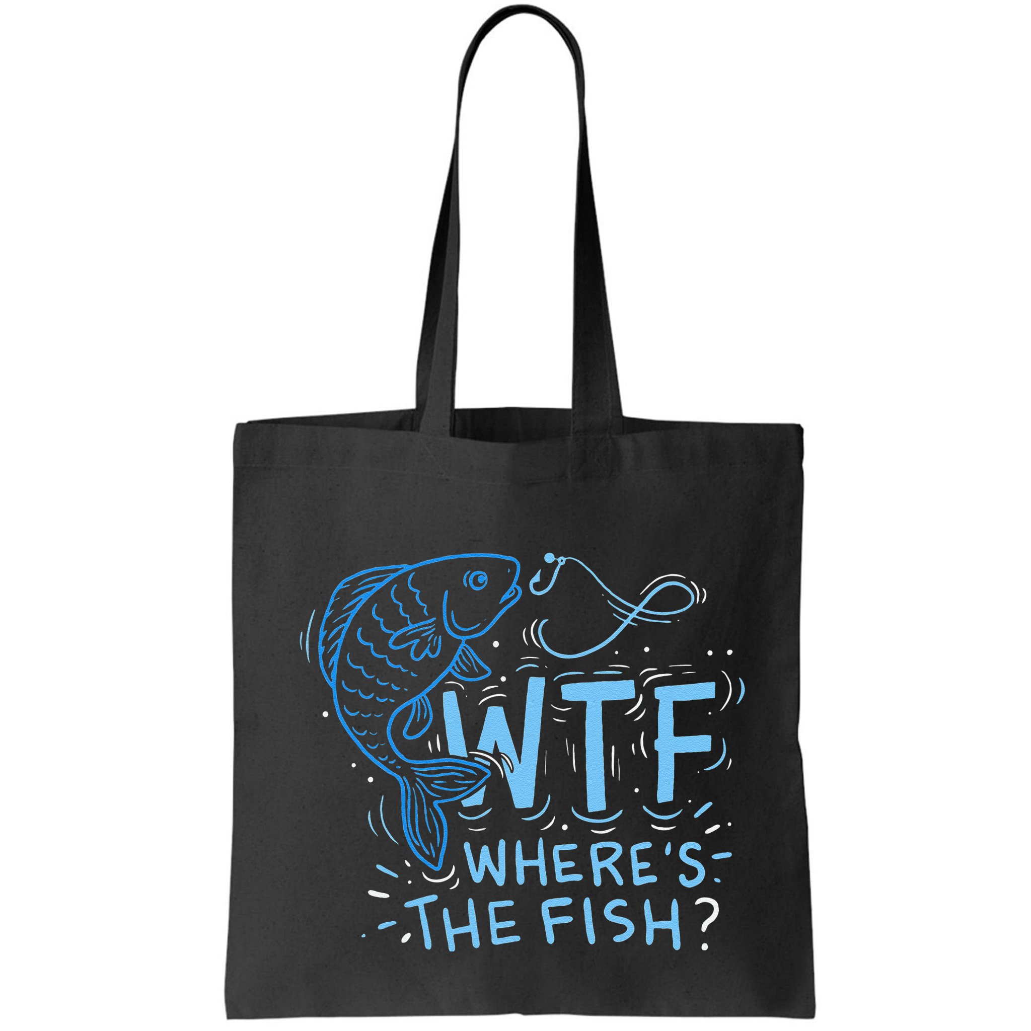 WTF Wheres The Fish Anglers Fisherman Hook Lake Bag
