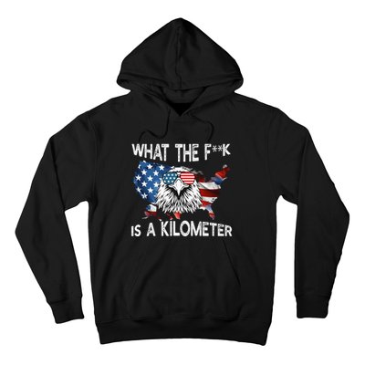 Wtf What The Fuck Is A Kilometer George Washington July 4th Funny Design Hoodie