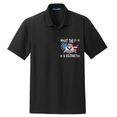 Wtf What The Fuck Is A Kilometer George Washington July 4th Funny Design Dry Zone Grid Polo