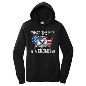 Wtf What The Fuck Is A Kilometer George Washington July 4th Funny Design Women's Pullover Hoodie