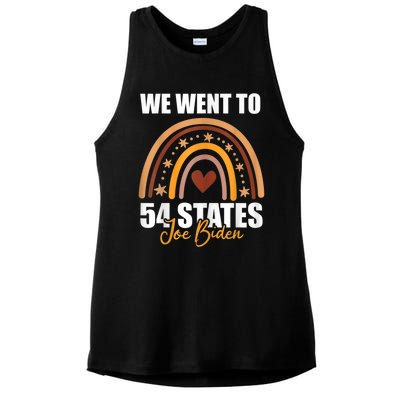 We Went To 54 States Funny Joe Biden President Ladies PosiCharge Tri-Blend Wicking Tank