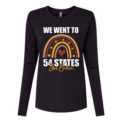 We Went To 54 States Funny Joe Biden President Womens Cotton Relaxed Long Sleeve T-Shirt