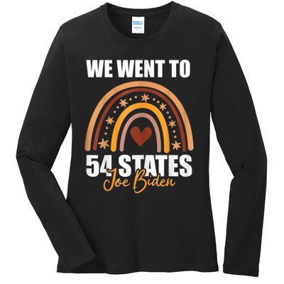 We Went To 54 States Funny Joe Biden President Ladies Long Sleeve Shirt