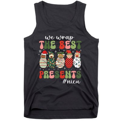 We Wrap The Best Presents Nicu Nurse Christmas Nurse Tank Top