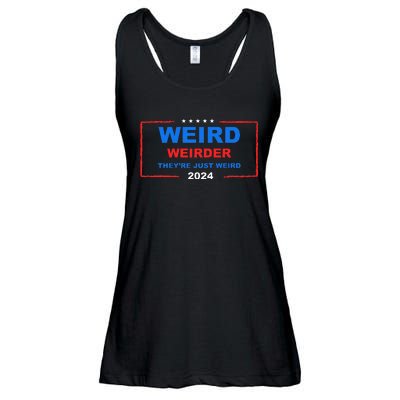 Weird Weirder TheyRe Just Weird 2024 Election Democrat Ladies Essential Flowy Tank