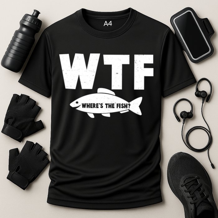 WTF Where's The Fish Fishing Fan Performance Shirt