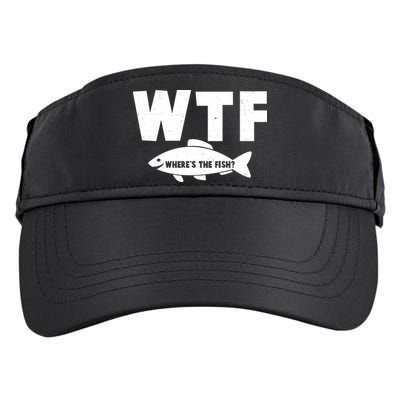 WTF Where's The Fish Fishing Fan Adult Drive Performance Visor