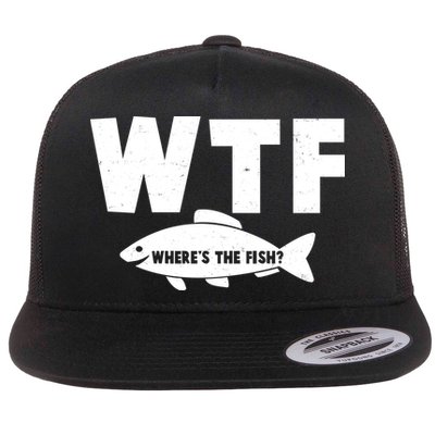 WTF Where's The Fish Fishing Fan Flatbill Hat