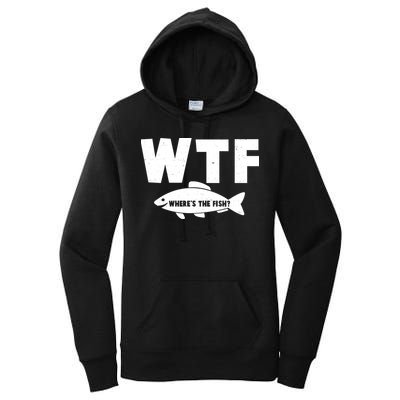 WTF Where's The Fish Fishing Fan Women's Pullover Hoodie