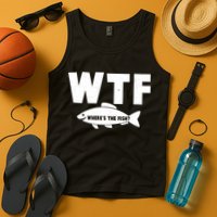 WTF Where's The Fish Fishing Fan Tank Top