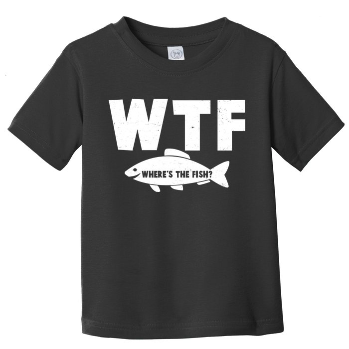 WTF Where's The Fish Fishing Fan Toddler T-Shirt