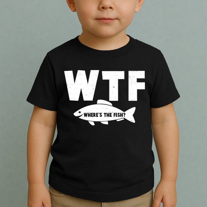 WTF Where's The Fish Fishing Fan Toddler T-Shirt