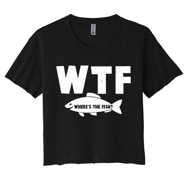WTF Where's The Fish Fishing Fan Crop Top