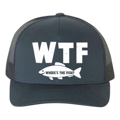 WTF Where's The Fish Fishing Fan Yupoong Adult 5-Panel Trucker Hat