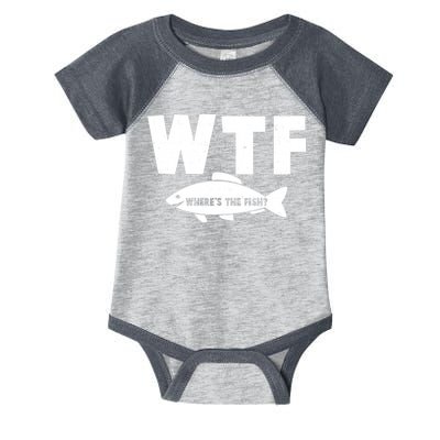WTF Where's The Fish Fishing Fan Infant Baby Jersey Bodysuit