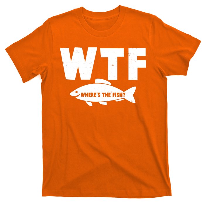 WTF Where's The Fish Fishing Fan T-Shirt