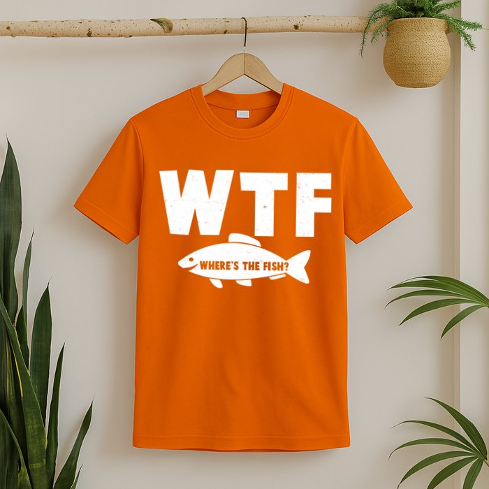 WTF Where's The Fish Fishing Fan T-Shirt