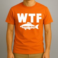 WTF Where's The Fish Fishing Fan T-Shirt