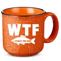 WTF Where's The Fish Fishing Fan 15oz Campfire Ceramic Mug