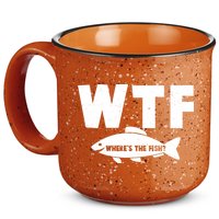 WTF Where's The Fish Fishing Fan 15oz Campfire Ceramic Mug