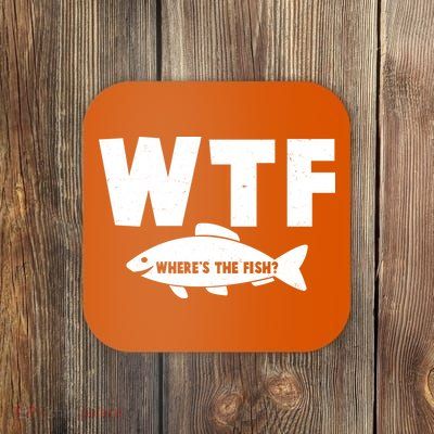 WTF Where's The Fish Fishing Fan Coaster