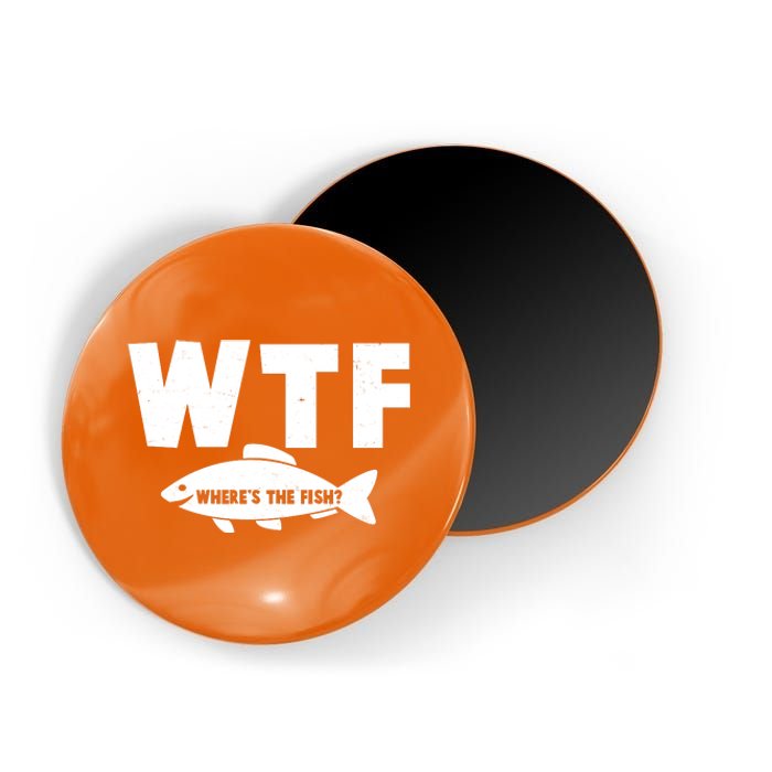 WTF Where's The Fish Fishing Fan Magnet