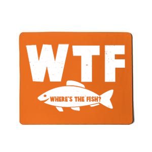 WTF Where's The Fish Fishing Fan Mousepad