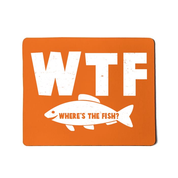 WTF Where's The Fish Fishing Fan Mousepad