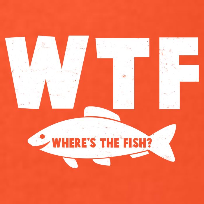 WTF Where's The Fish Fishing Fan Sustainable Knit Beanie
