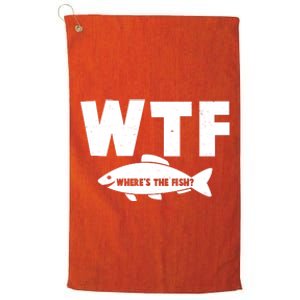 WTF Where's The Fish Fishing Fan Platinum Collection Golf Towel