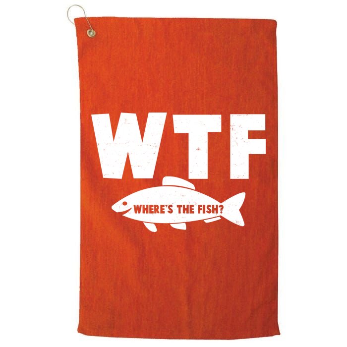 WTF Where's The Fish Fishing Fan Golf Towel