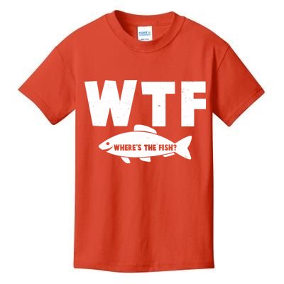WTF Where's The Fish Fishing Fan Kids T-Shirt